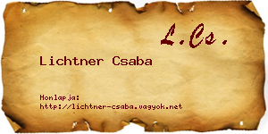 Lichtner Csaba névjegykártya